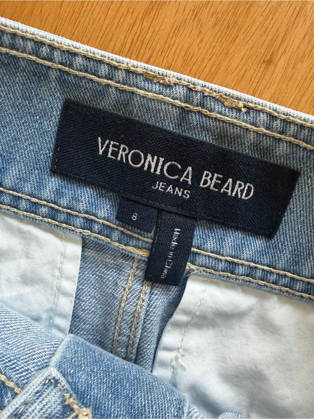 Veronica Beard Denim Button Front Mini Skirt Size 8 NWOT Silverwood Blue - Picture 4 of 5